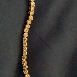 Swarovski tennis choker rose gold necklace